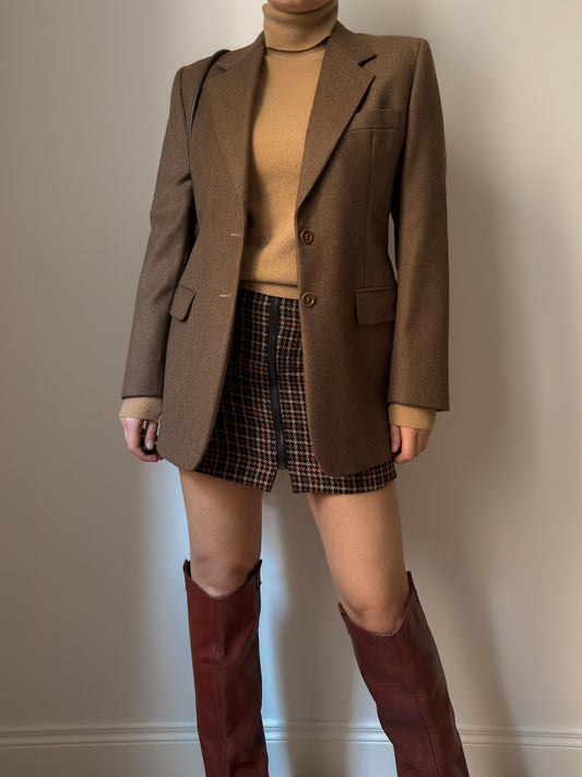 Pure virgin wool camel blazer