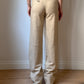 Linen and cotton beige pants