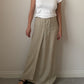 Pure linen beige skirt