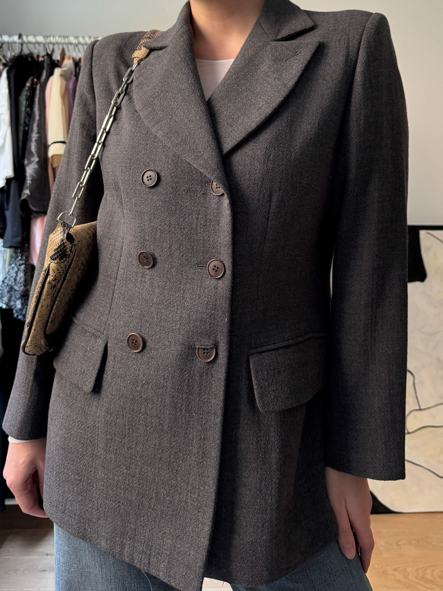 Pure wool grey blazer