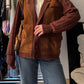 Wool and suede caramel jacket