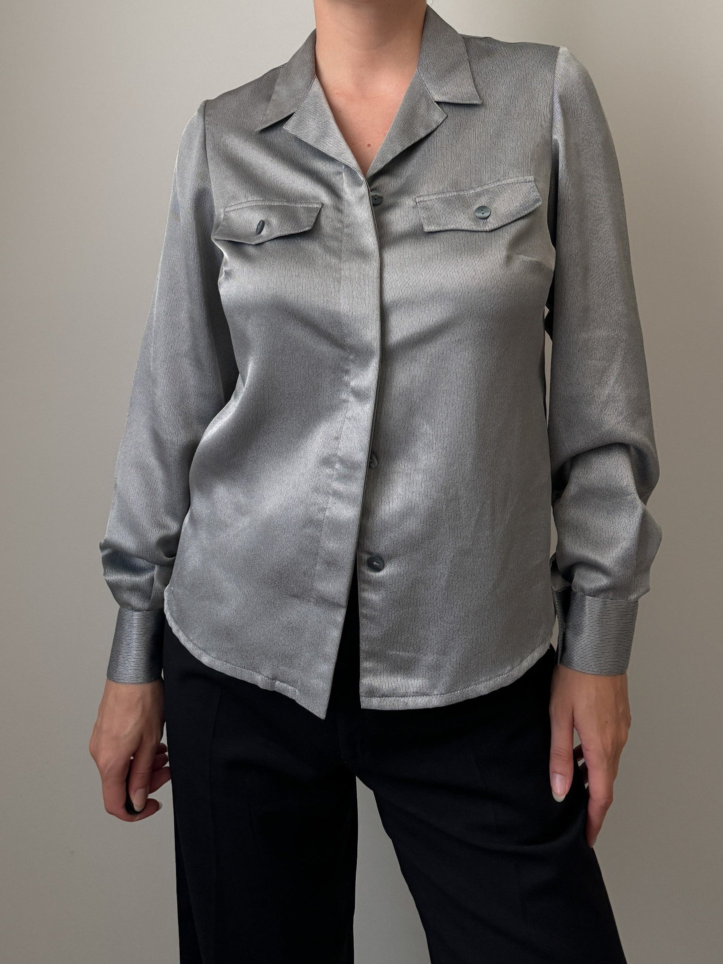 Metallic grey shirt