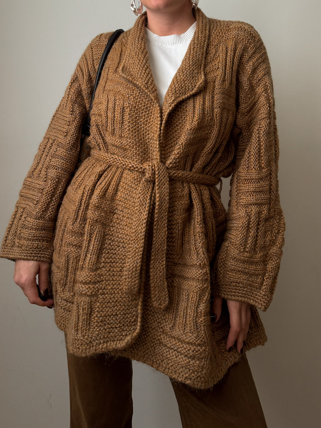 Pure wool embroidered cardigan