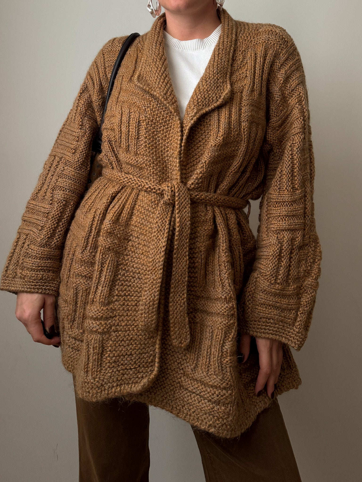 Pure wool embroidered cardigan