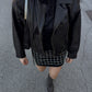 Genuin leather black bomber