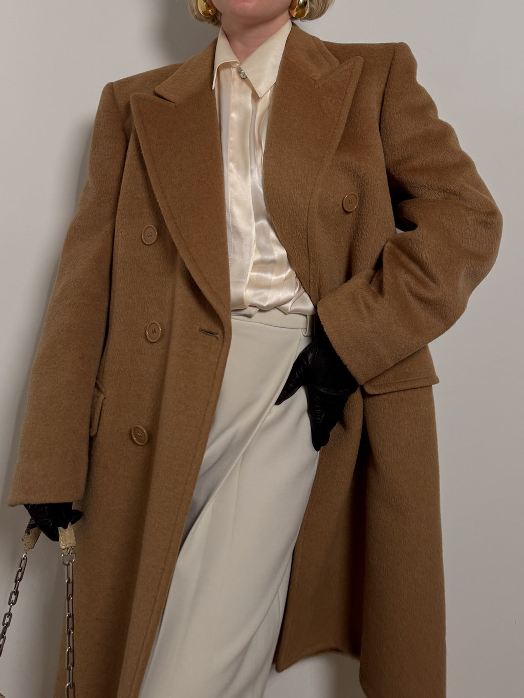 Pure wool camel coat
