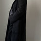 Pure wool anthracite long coat