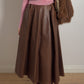 Real leather rust skirt
