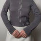 Pure merino wool grey cardigan