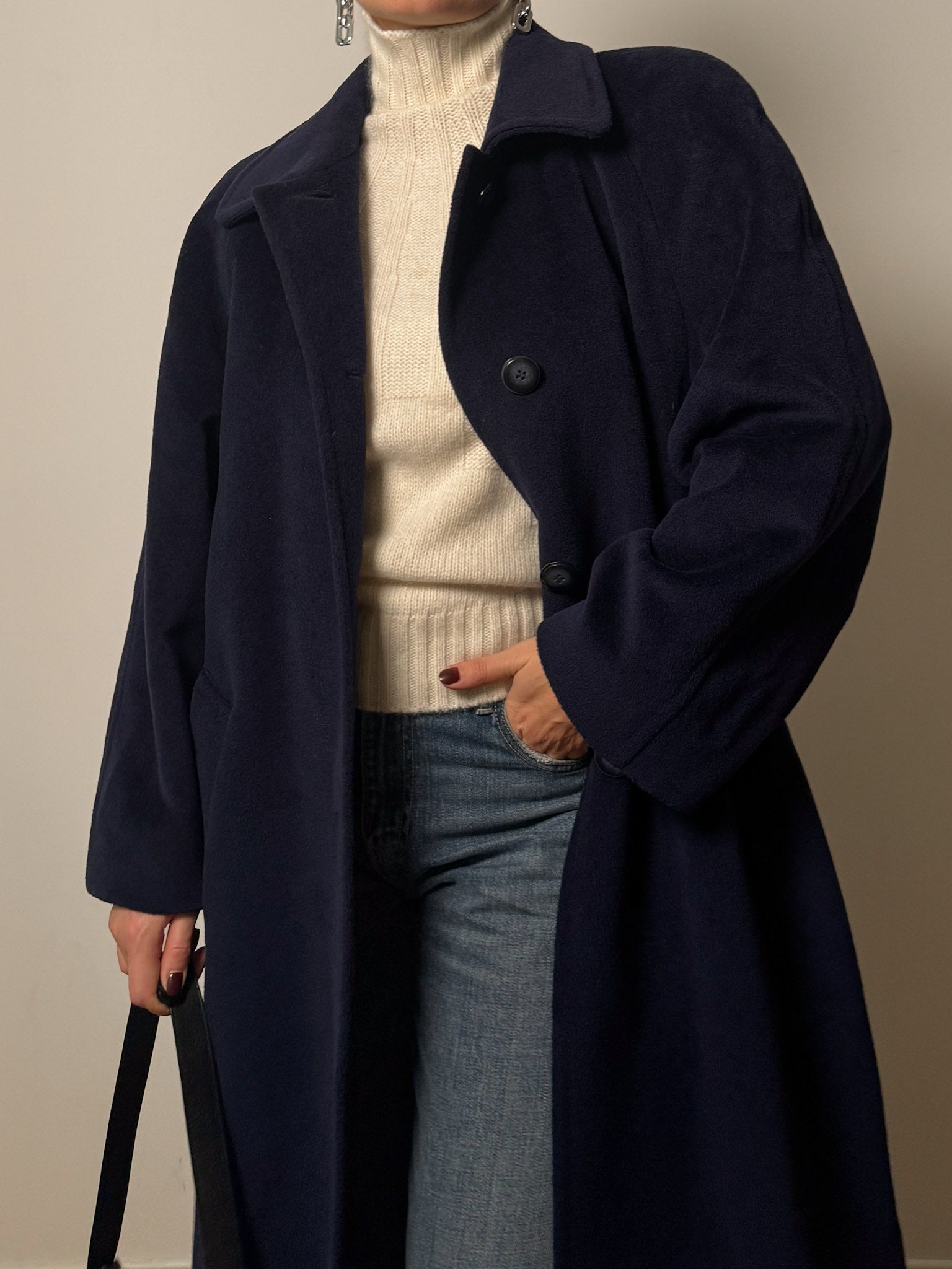Piacenza pure wool blue coat