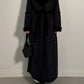 Made in Italy fake fur black long coat