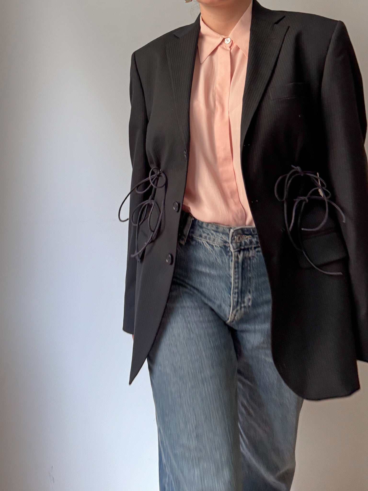 Brando pinstried dark blue blazer