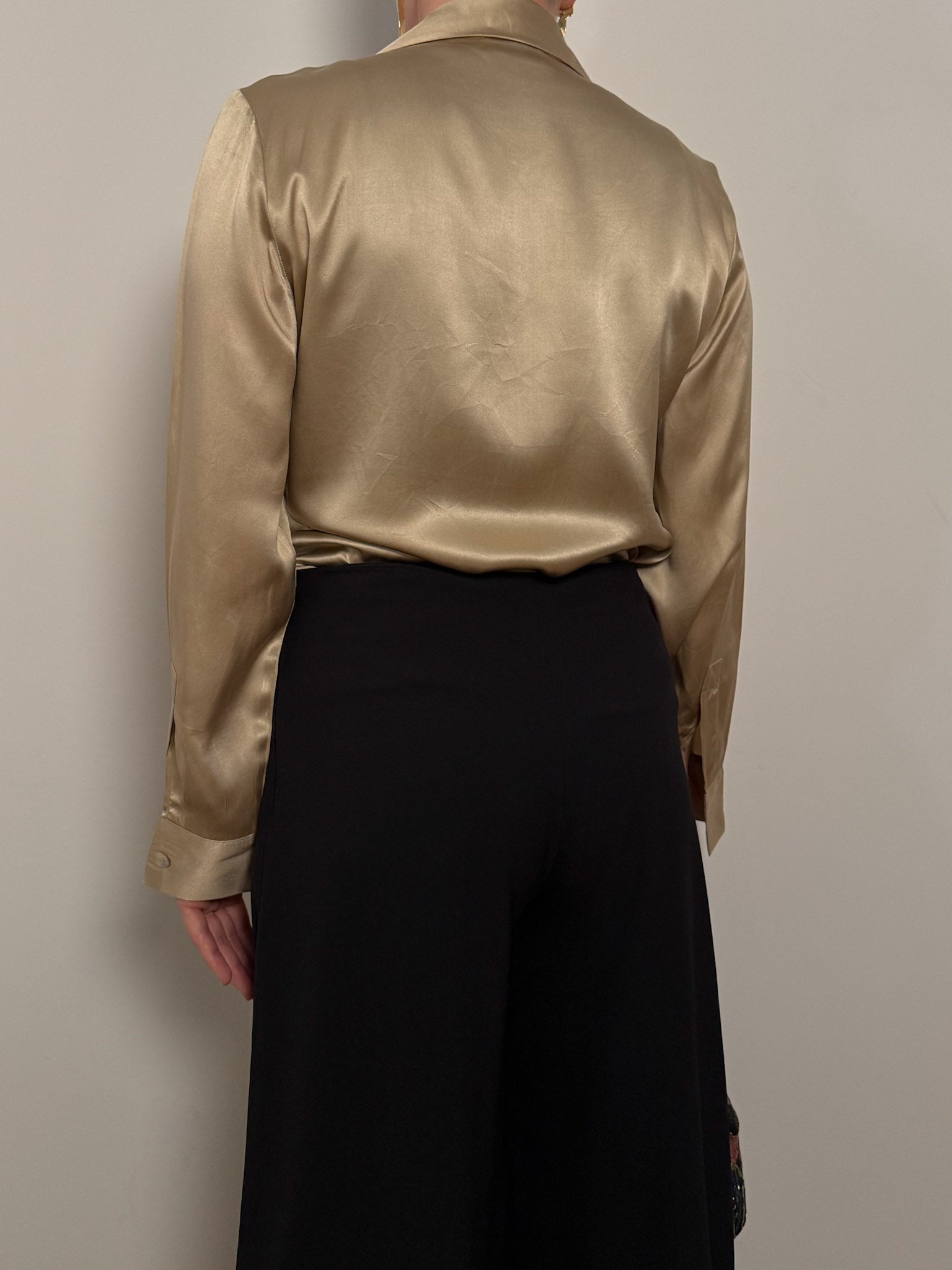 Pure silk gold shirt