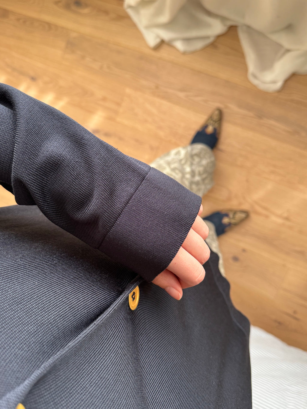 Pure viscose blue cardigan