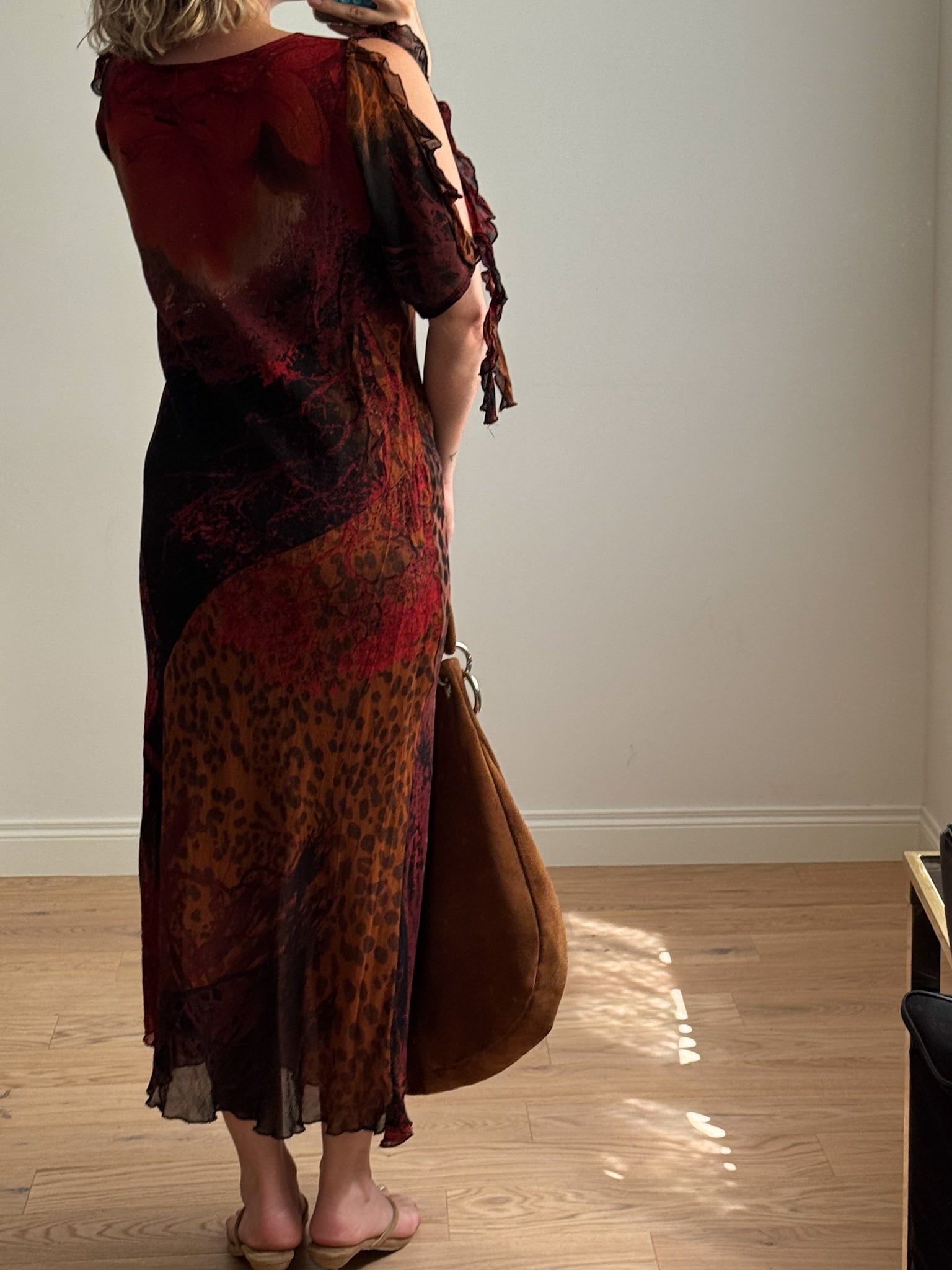 Pure viscose animalier dress