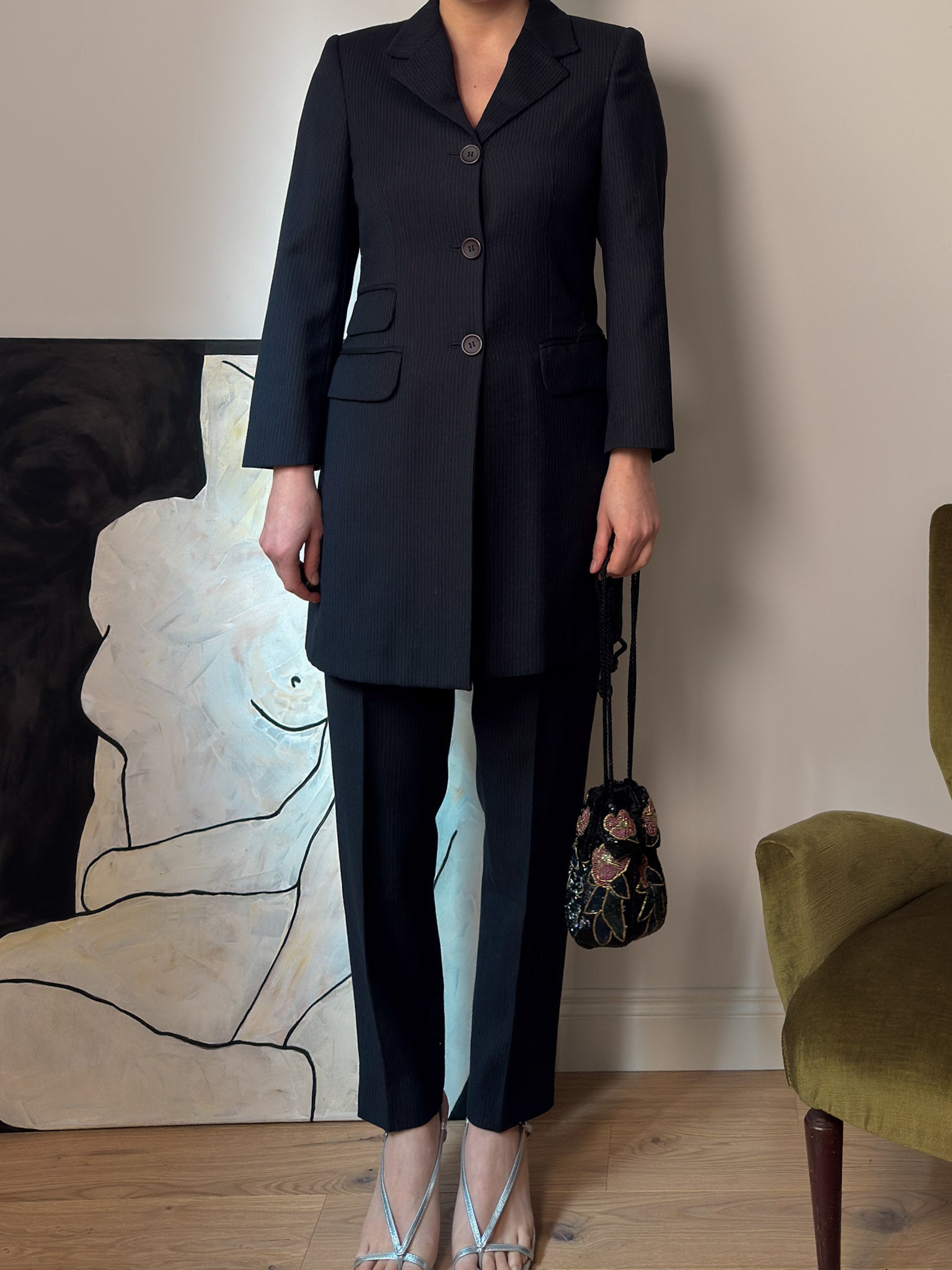 Pure virgin wool blue suit