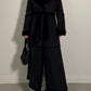 Made in Italy fake fur black long coat