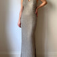 Tailored silver long dress