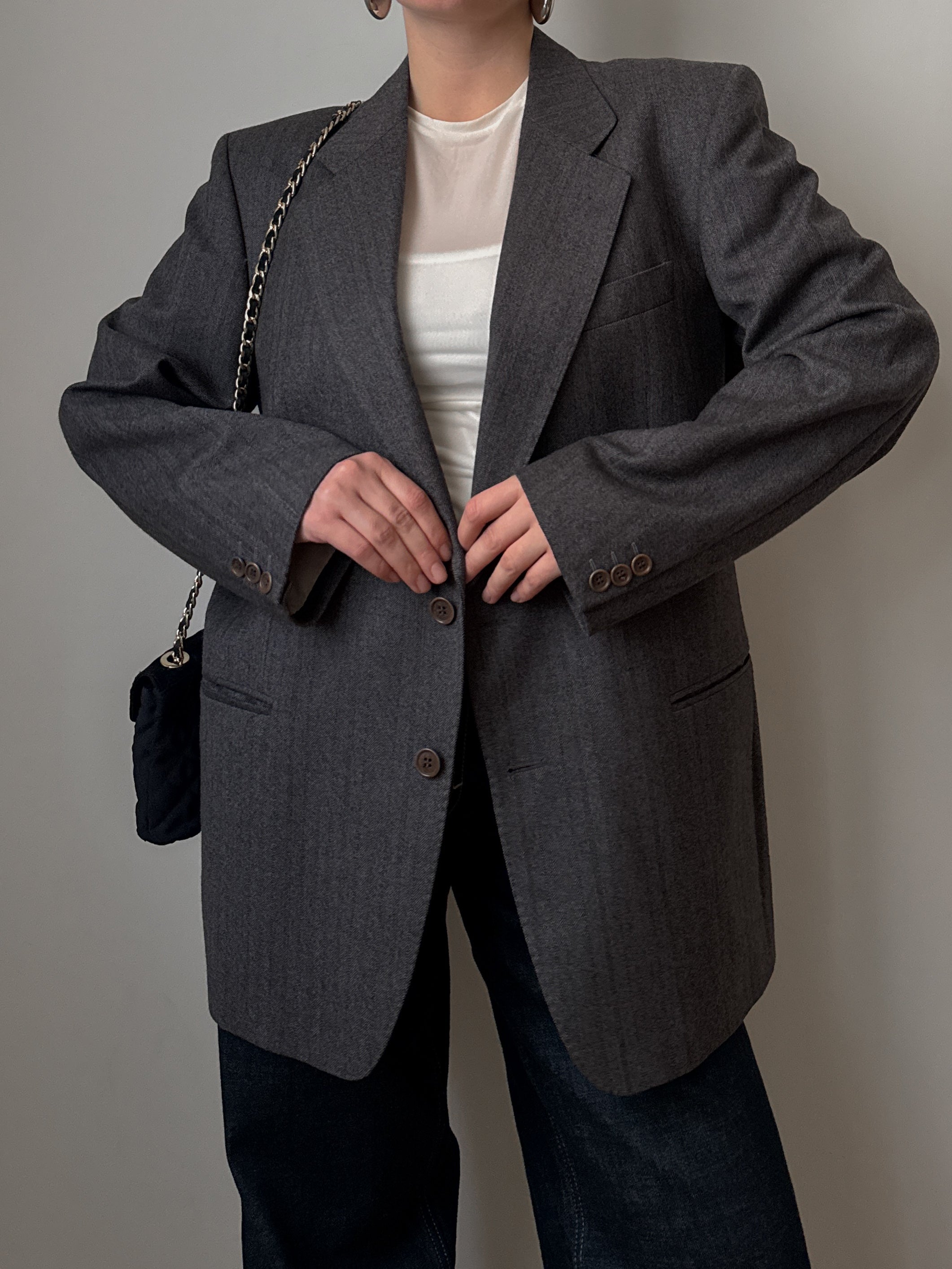 Pure wool grey blazer