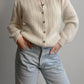 Pure wool ivory cardigan