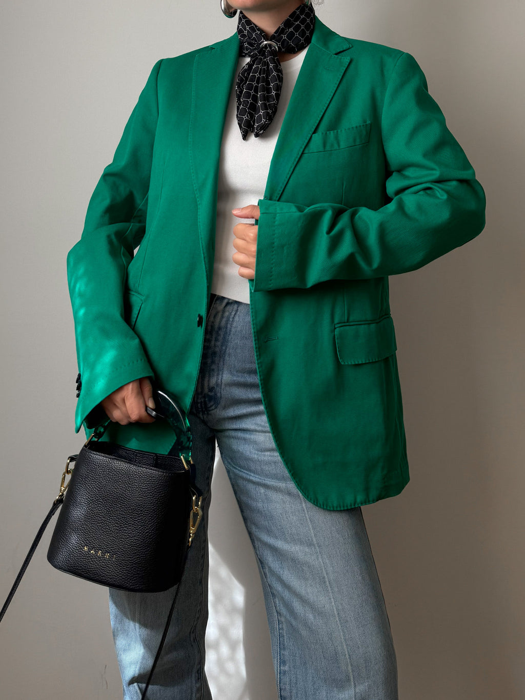 Pure cotton green blazer