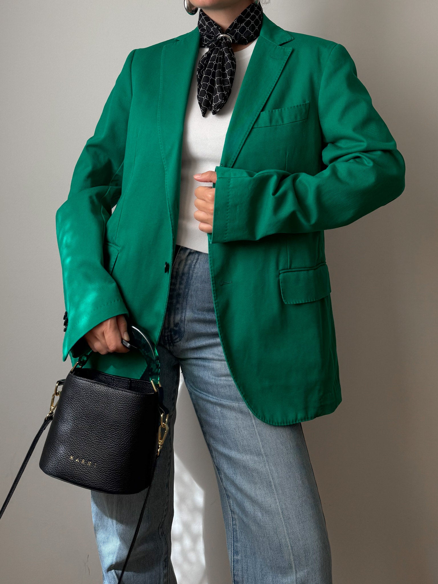 Pure cotton green blazer