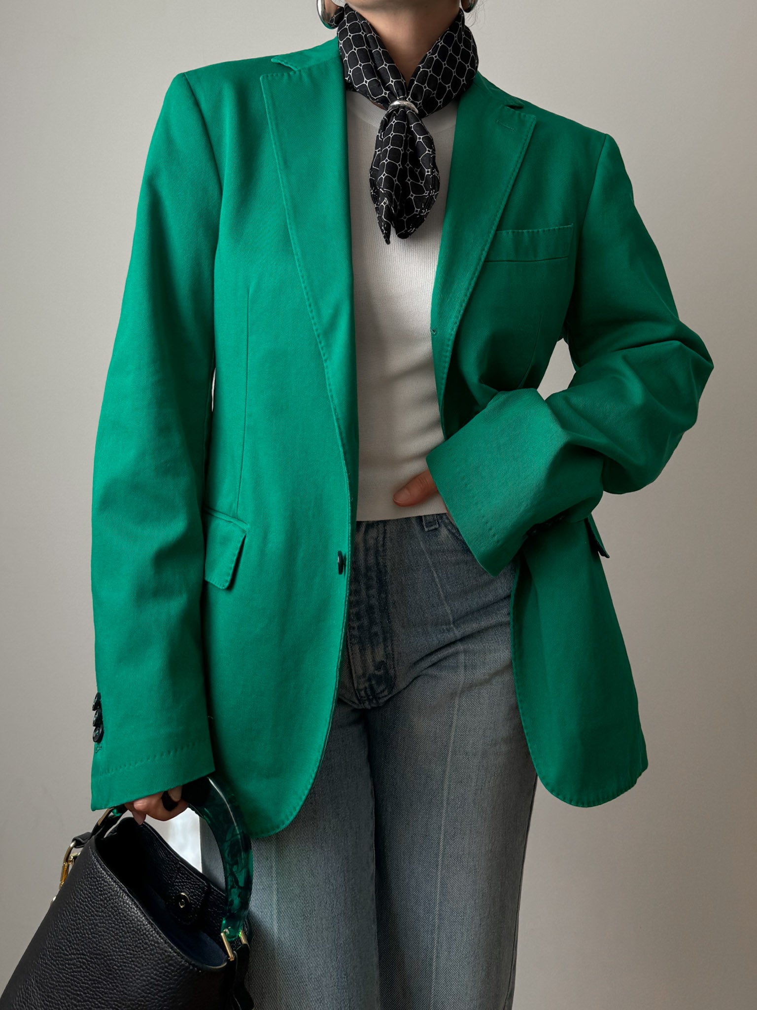 Pure cotton green blazer