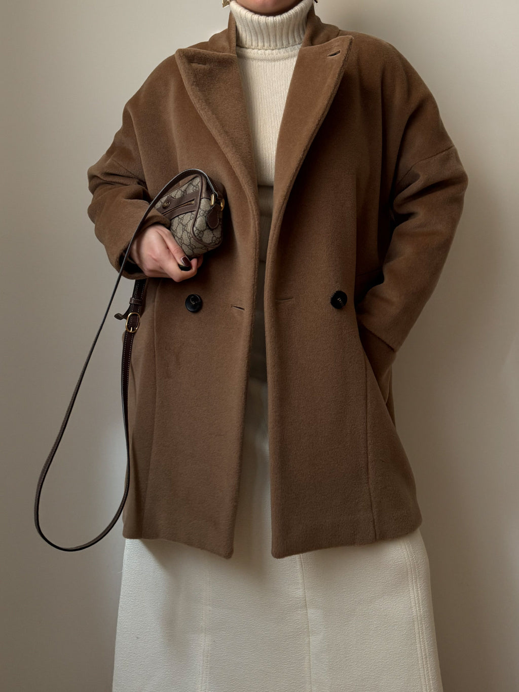 Marella wool and cashmere camel caban