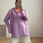 Pure silk lilac shirt