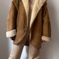 Real shearling caramel coat