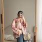 Viscose pink animalier shirt