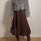 Pure virgin wool rust pleated skirt