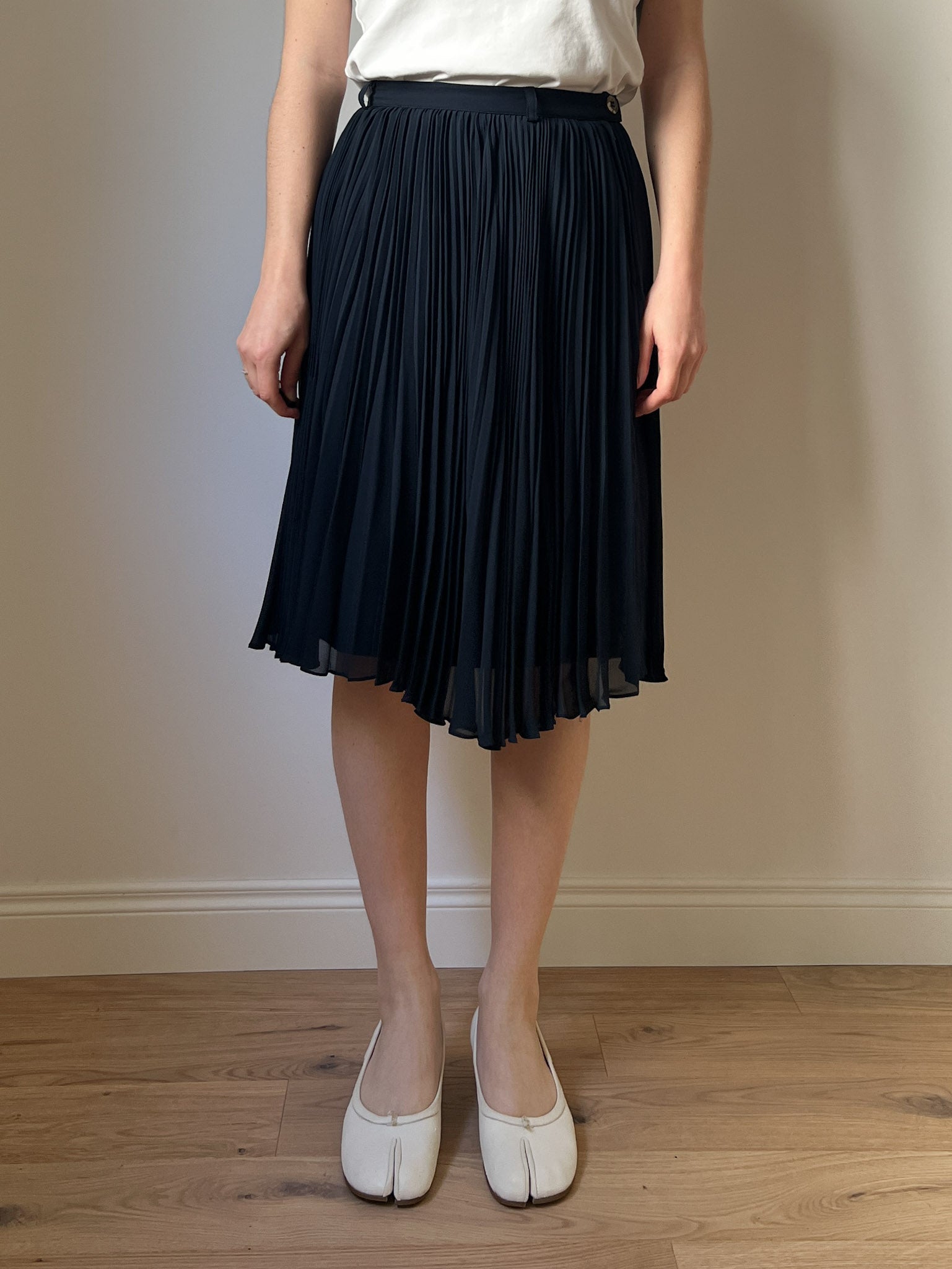 Aspesi pure silk blue skirt