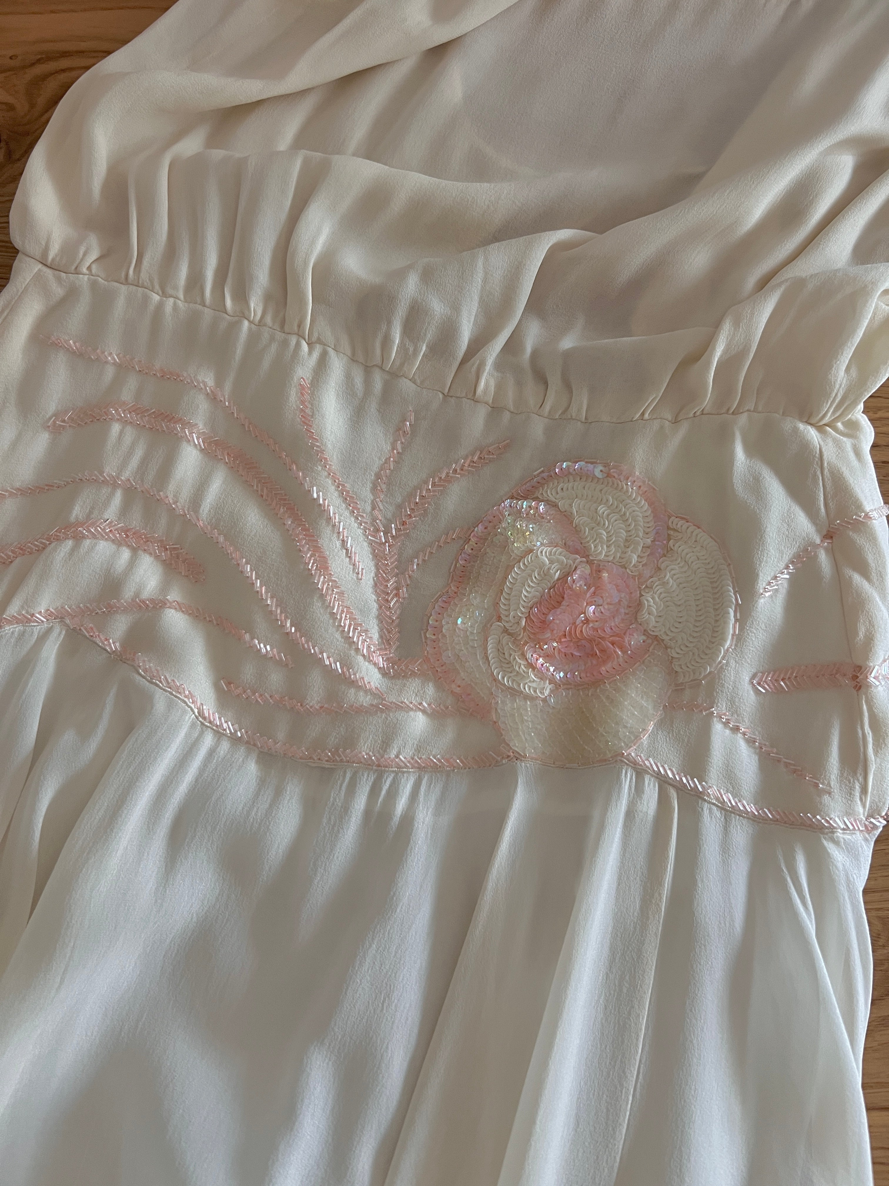 Pure silk romantic dress