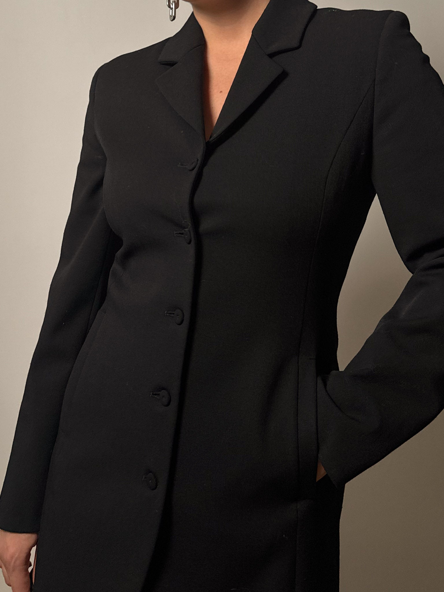 Wool blend black blazer