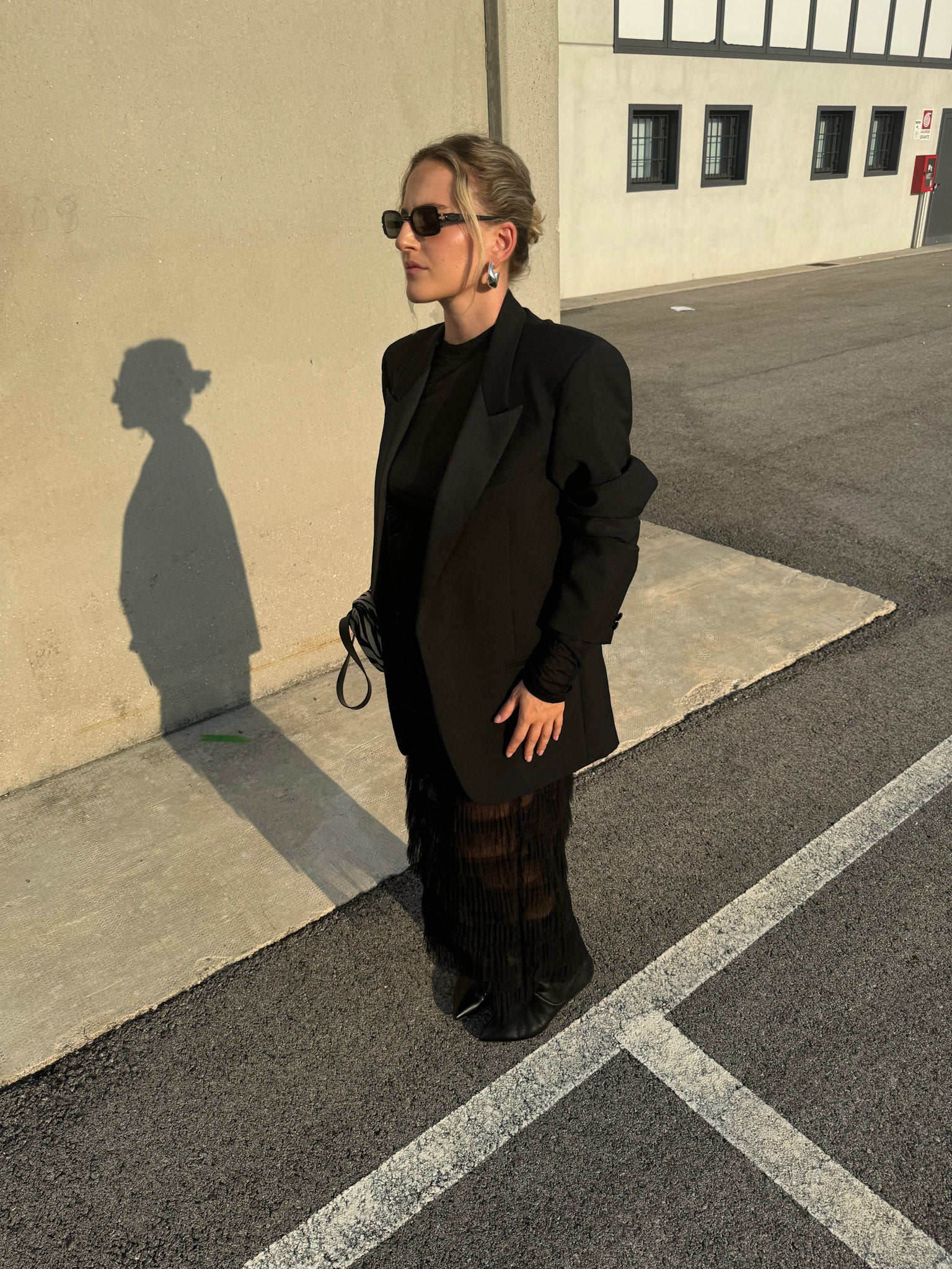 Wool and mohair black blazer