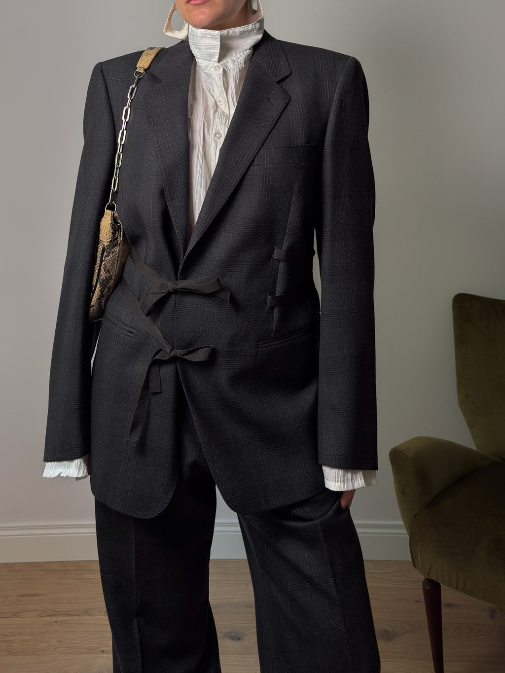 Brando Principe di Galles grey suit