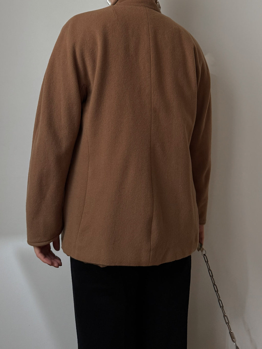 Persona cashmere and wool camel jacket