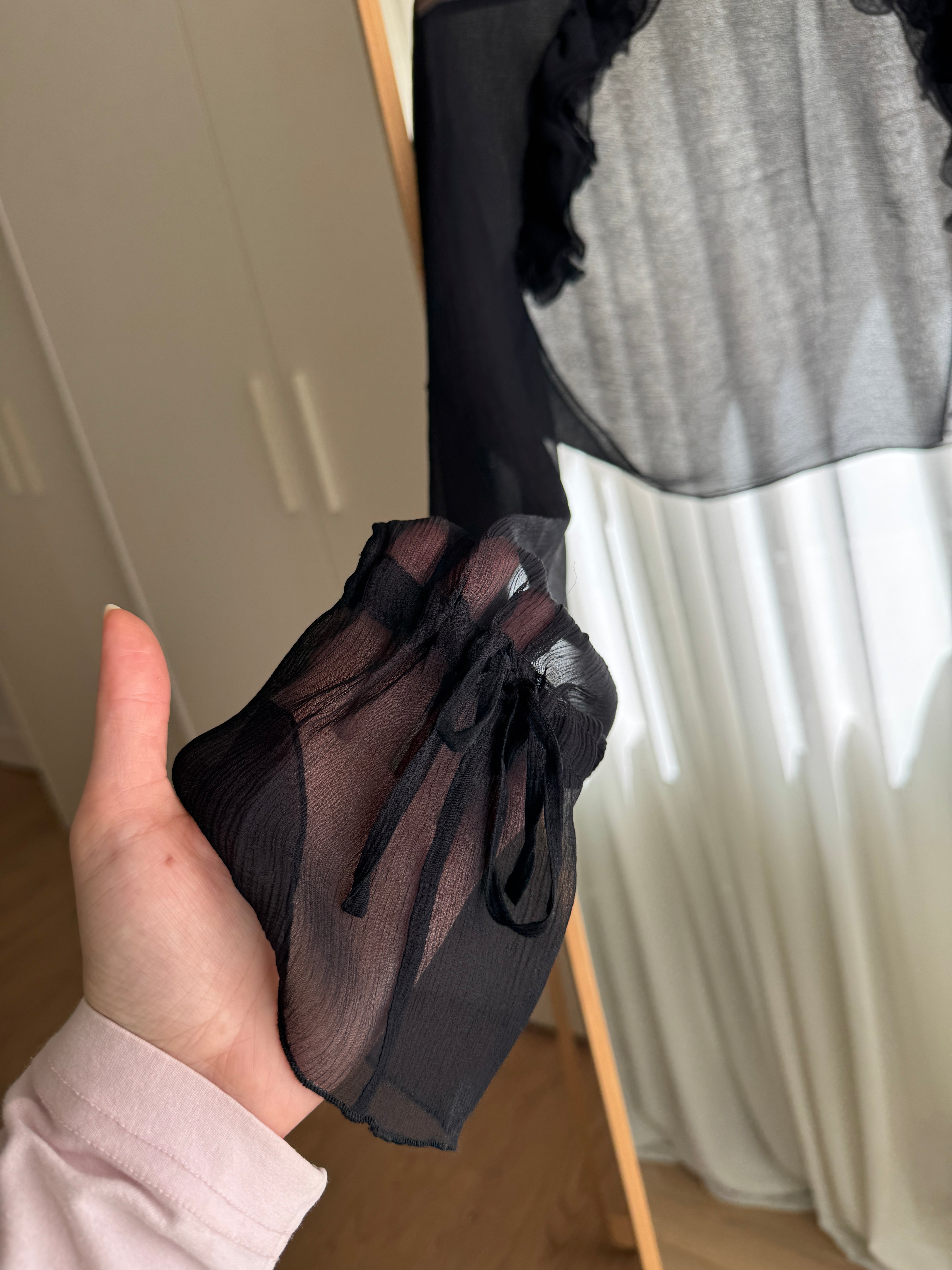 Bolero in pura seta nero