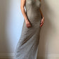 Tailored silver long dress