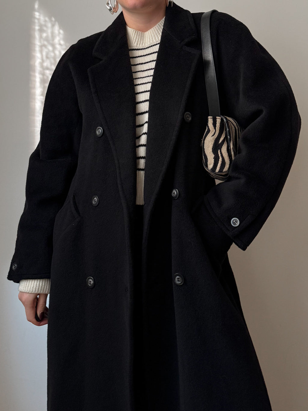 Max Mara 101801 black coat