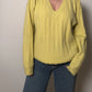 Wool blend yellow pull