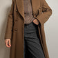 Tailored pure wool camel coat