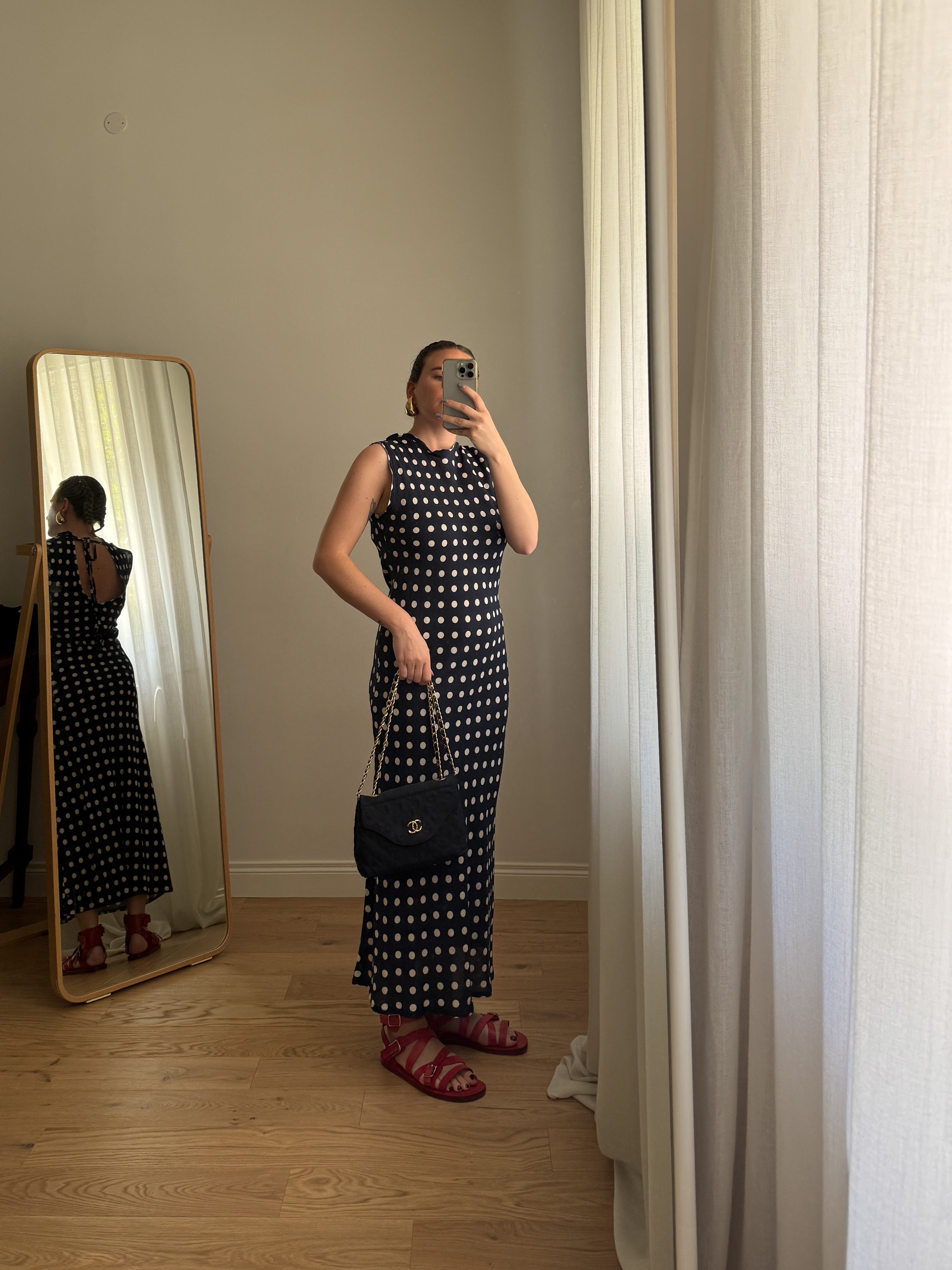 PRE ORDER - Abito pois in lino e viscosa (Blu e avorio)
