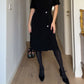 Pure wool black dress