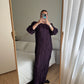 Pleated irregular purple dress