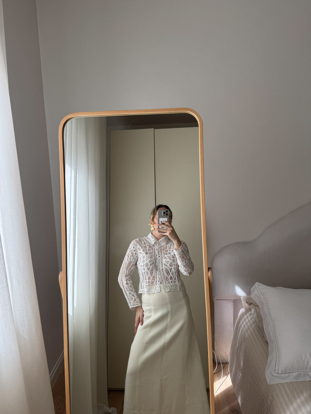Cotton embroidered shirt