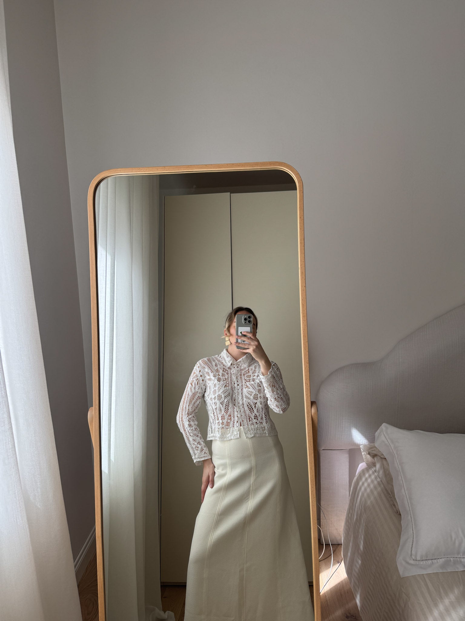 Cotton embroidered shirt