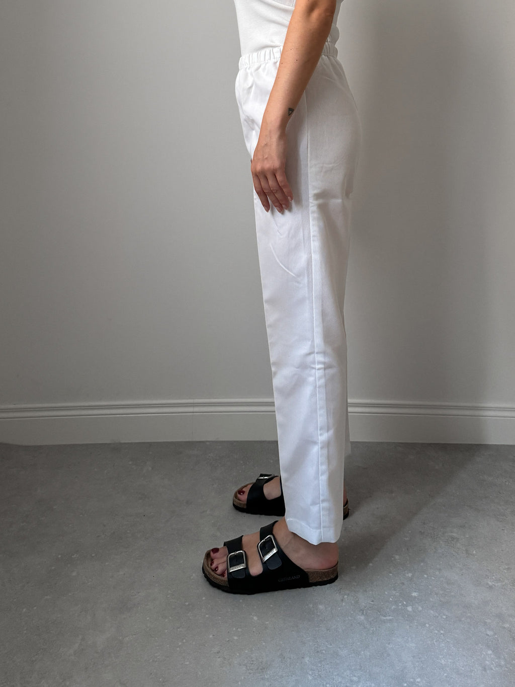 Pure cotton white pants