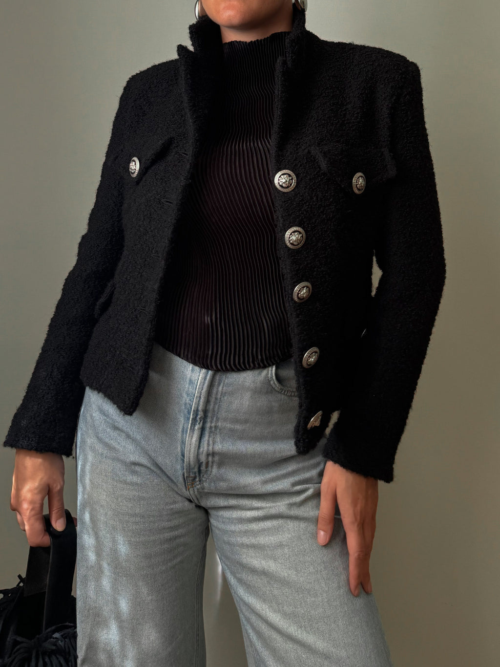 Bouclé black jacket